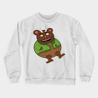 evil demonic teddy bear horror Crewneck Sweatshirt